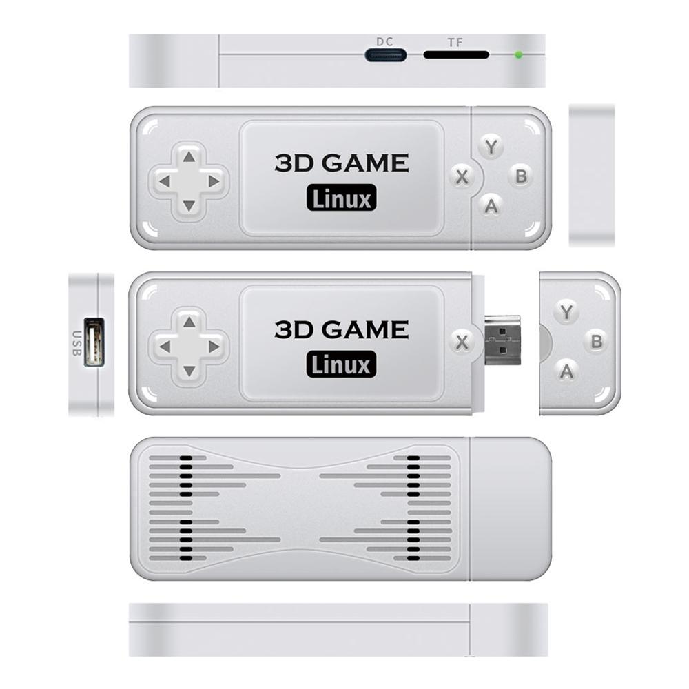 AMPOWN Y6 64G 4K HD Output Game Stick with 2 Wireless Game Controller