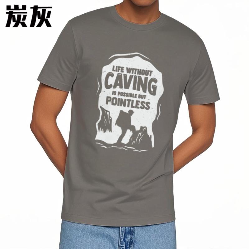 New Arrived For Him Crew Neck Tshirt Life Without Caving Is Possible But Pointless Classic Boys Teeshirt Soft Cotton Tee