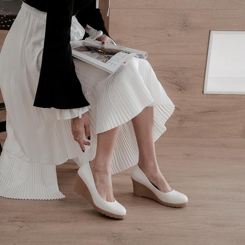 Fashion 2025 New High Heels Women Wedges Shoes Casual Woman Shoes Elegant Ladies Soft Comfortable Female Footwear Office Work Shoes