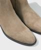 Firenze Atelier Slimline Black Sole Suede Chelsea Boots 3332-Qs [Ash Beige]