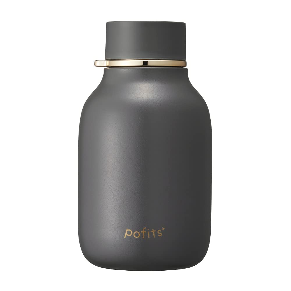 Doshisha pofits+ Mug Bottle, 320ml, Charcoal Gray
