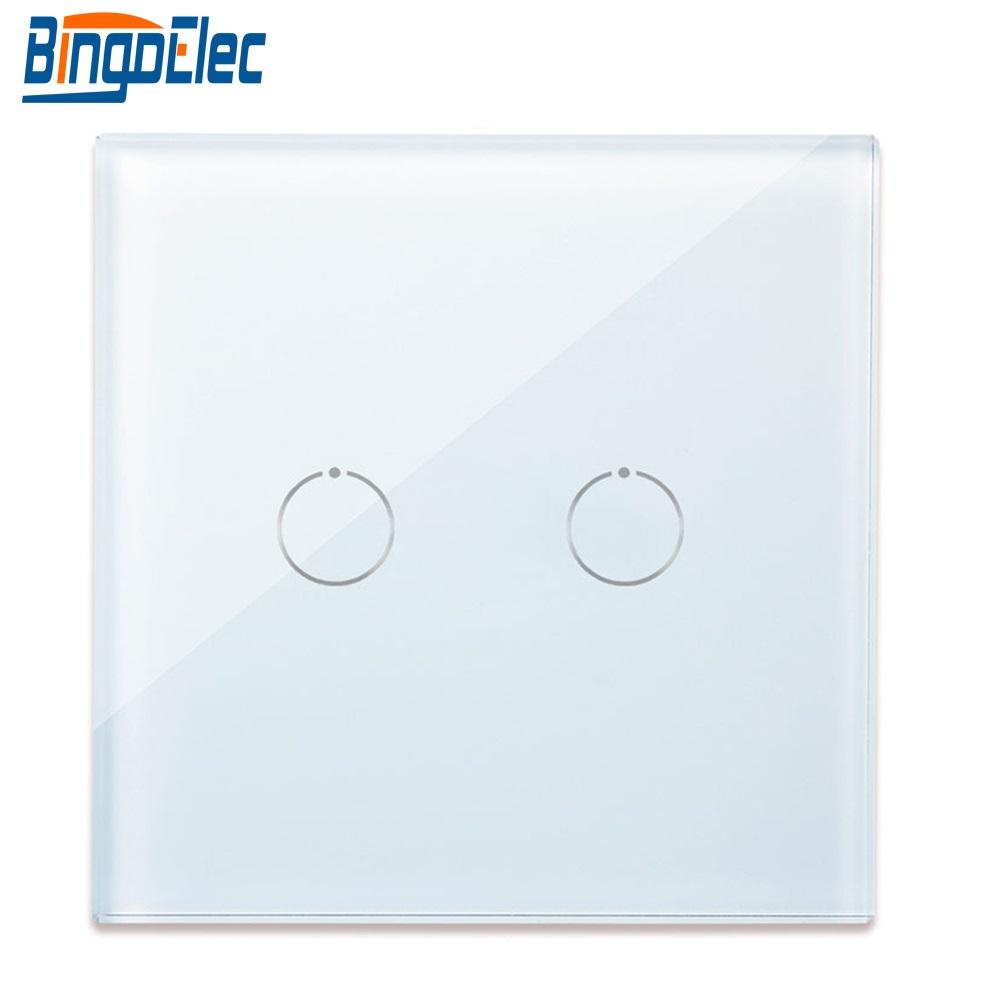 Bningoelec 2023 Best Selling Cheap Smart Light Switch Alexa Wifi Tuya 2gang Smart Home Wall Mechanical Touch Switch