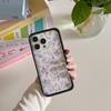 Flori Sălbatice Desen Animat 3D Iepurași Drăguți Fete Fundiță Pantofi cu Toc Roz Carcasă Telefon Pentru iPhone 15 14 13 12 16 Pro Max WF Margine Moale Capac Dur