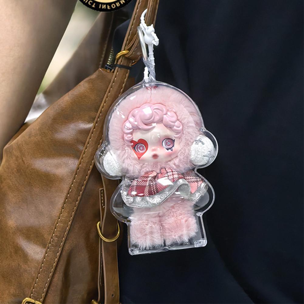 Transparent Protective Case Doll Dust Case Portable Organizer Box for Skull Panda Winter Movement for SP Doll