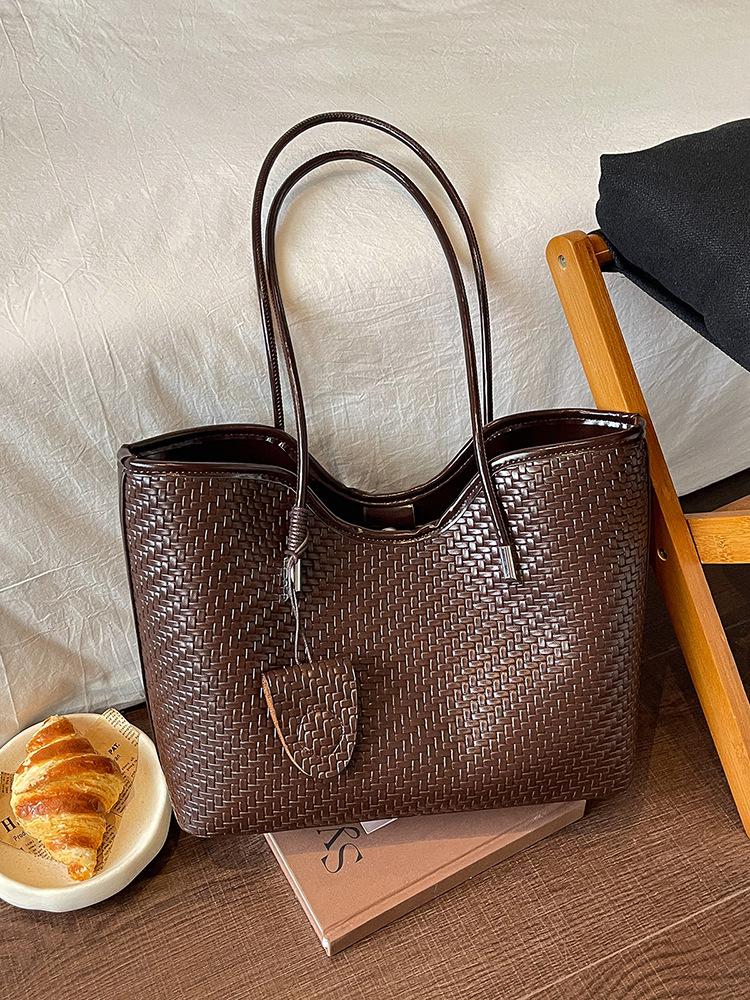 Woven Women's Large Tote Bag - 2026 Style, High-Capacity Casual Work Shoulder Bag