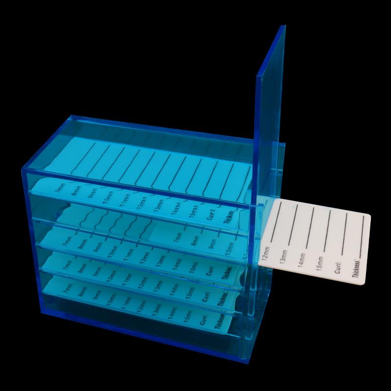 Akrylowe 5-warstwowe pudełko do przechowywania i ekspozycji rzęs z zachowaniem kwiatu kamelii