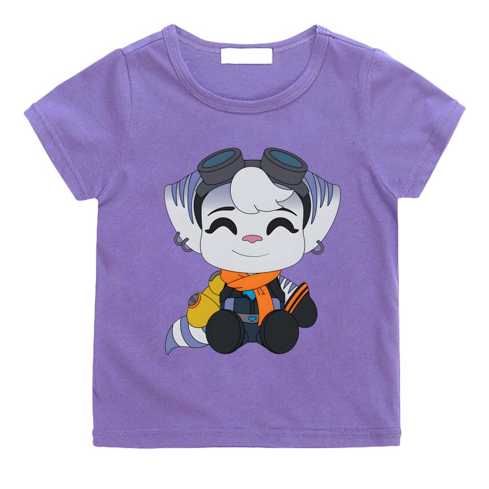 Ratchet & Clank Rift Apart GAME T-shirts Cartoon Print Manga Tee-shirt Boys/girls Cotton T Shirt