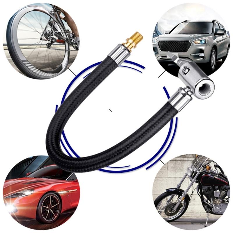 Car Tire Inflatable Pump Extension Tube Adapter Air Inflator Hose Twist Tyre Air Connection Locking Air Chuck