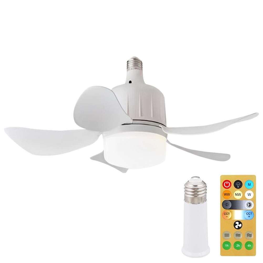 Ceiling Fan Light Lamp E27 Base Wireless Remote Control LED Bulb Ceiling Fan Replacement for Bedroom Living Room Kitchen Balcony