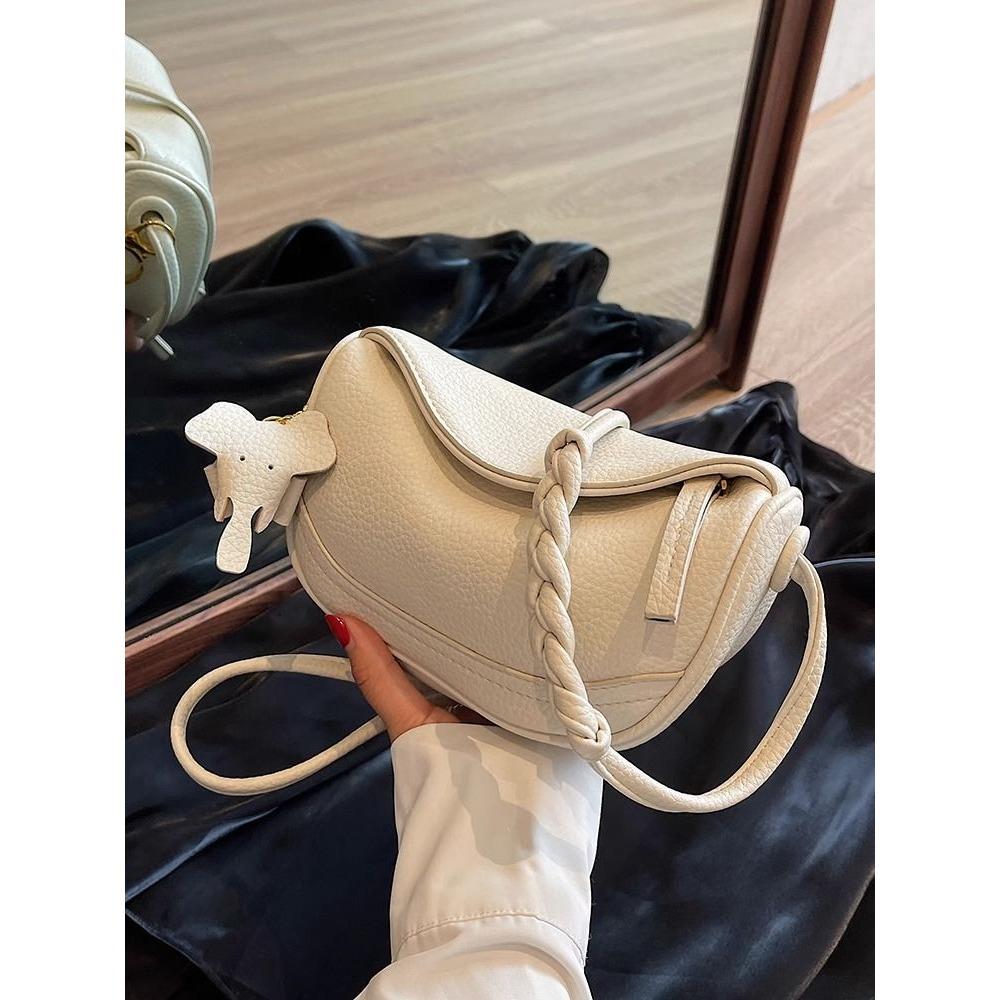 High-value French niche bag women's new shoulder messenger bag popular niche versatile saddle dumpling bag