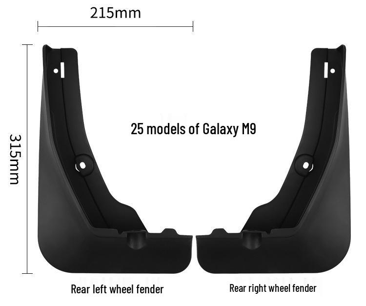 Compatible Mudguards for Geely Galaxy M9 2025 - Car Accessories