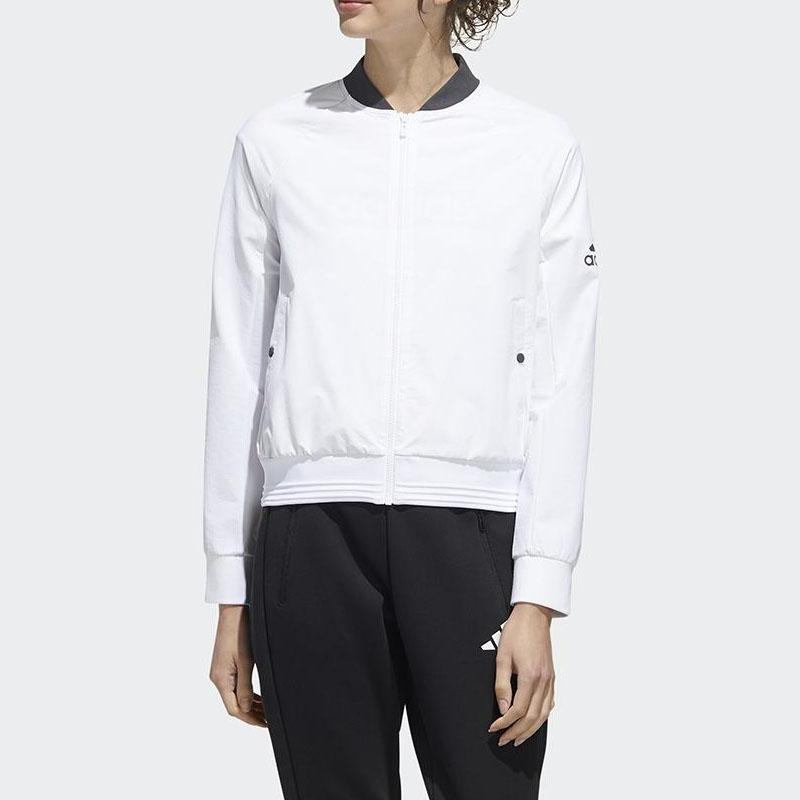Adidas Woven Bomber Jacket Unisex Outerwear White FM9314