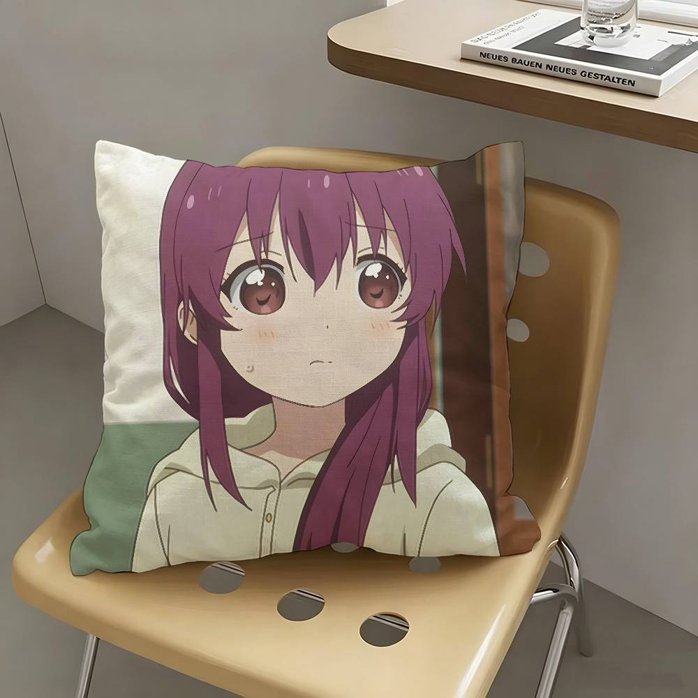 1pc Ayano Sugiura Anime Characters Pillow Case Fashion Square Pillowcase Bedroom Sofa Room Ins Decoration Leisure
