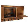 Sundries Organizer Storage Shelf Wooden Wall Hanging Shelf Storage Hook Rack  Entryway
