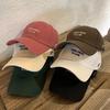 Hat Women's Big Head Circumference Embroidery Baseball Cap Spring and Autumn Shade Sunscreen Cap Versatile Simple Cap Men