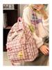 Plaid Cute Japanese Backpack for Girls - Versatile Travel & College Bag