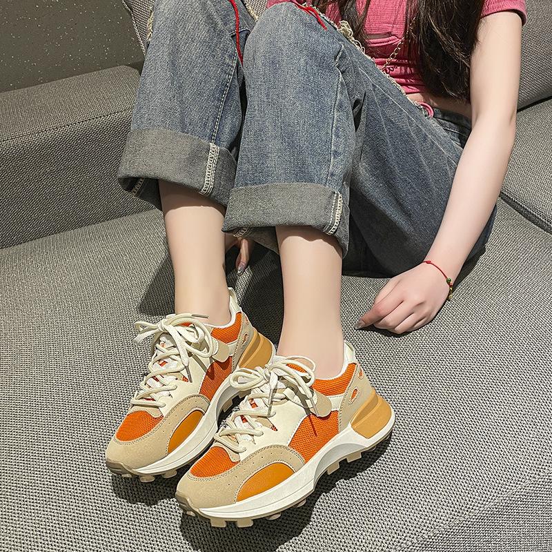Thick Bottom Women Sneakers Elevated Increase Anti-slip Wear Resistance Fashion All-match Casual Shoes Womens Shoes Autumntime