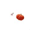 Cat Pumpkin Statue Decorative Animal Sculpture Art Craft Ornament for Fireplace Sofa Bed Bedroom