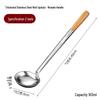 Thickened Stainless Steel Serving Scoop with Wooden Handle