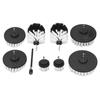 9Pcs Set Drill Brush Attachment Set PP Power Cleaning Kit for Tub Tiles Universal 6.35mm Hex Shank