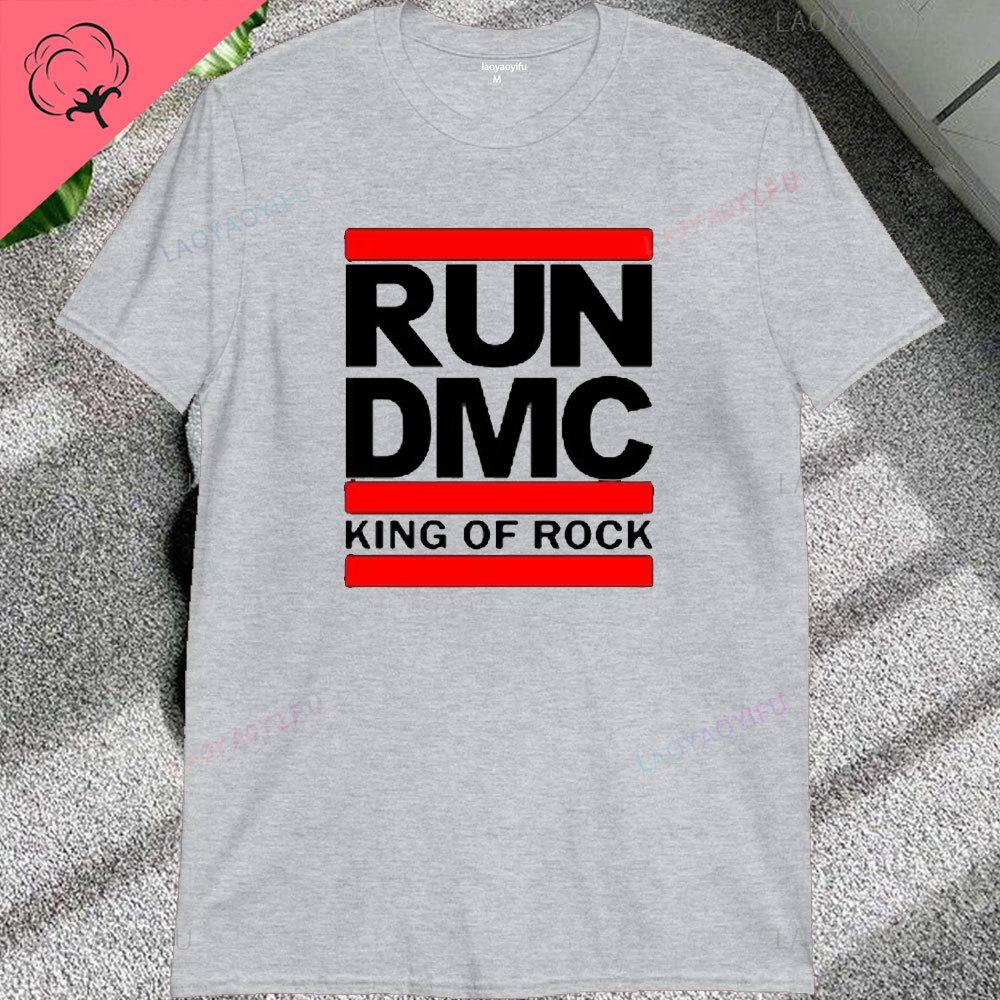 Vintage Run Dmc Hip Hop Rock Muisc Printed Graphic Male Tshirts Short Sleeve Streetwear Loose Women Tshirt Casual Fashion Tees