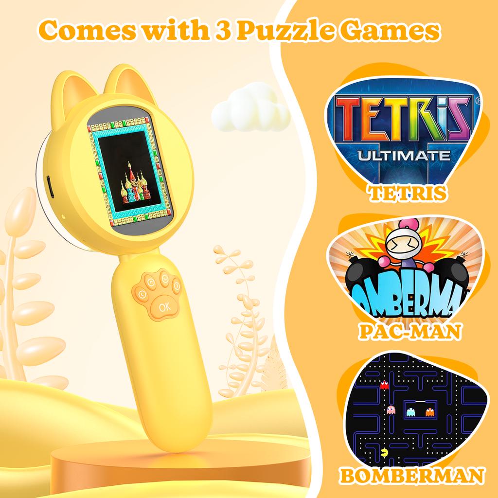 Magnifying Glass for Kids 100X Handheld Microscope with 2" LCD Scrren Kids Magnifer with 8 LEDs,Christmas Birthday Gifts for Kid