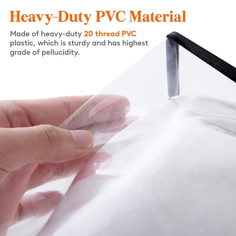 Clear Clothes Storage Bags 60L Plastic Blanket Storage Bags Vinyl Foldable Moving Bags With Zipper Closet Organizers