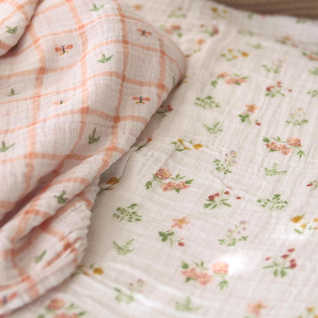 Aden + Anais Floral Swaddles, Set of 2, 112x112cm, Muslin Cotton Swaddles for Newborns, Perfect for Nighttime Crying, SWADAEESWC20033