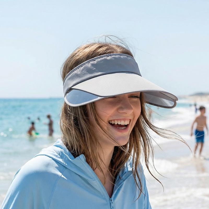 Long Brim Sunscreen Sun Hat for Unisex Outdoor Summer Breathable Solid Color Cap with Drawable Brim Sun Hat