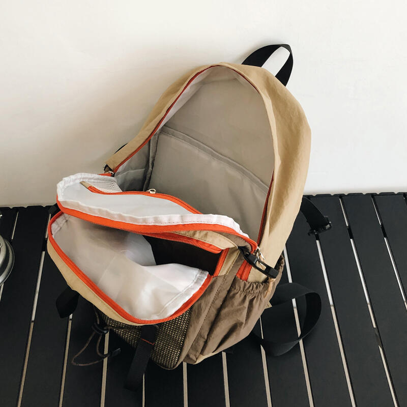 Sports Backpack Large Capacity Lightweight Color Block Backpack Unisex Student Schoolbag