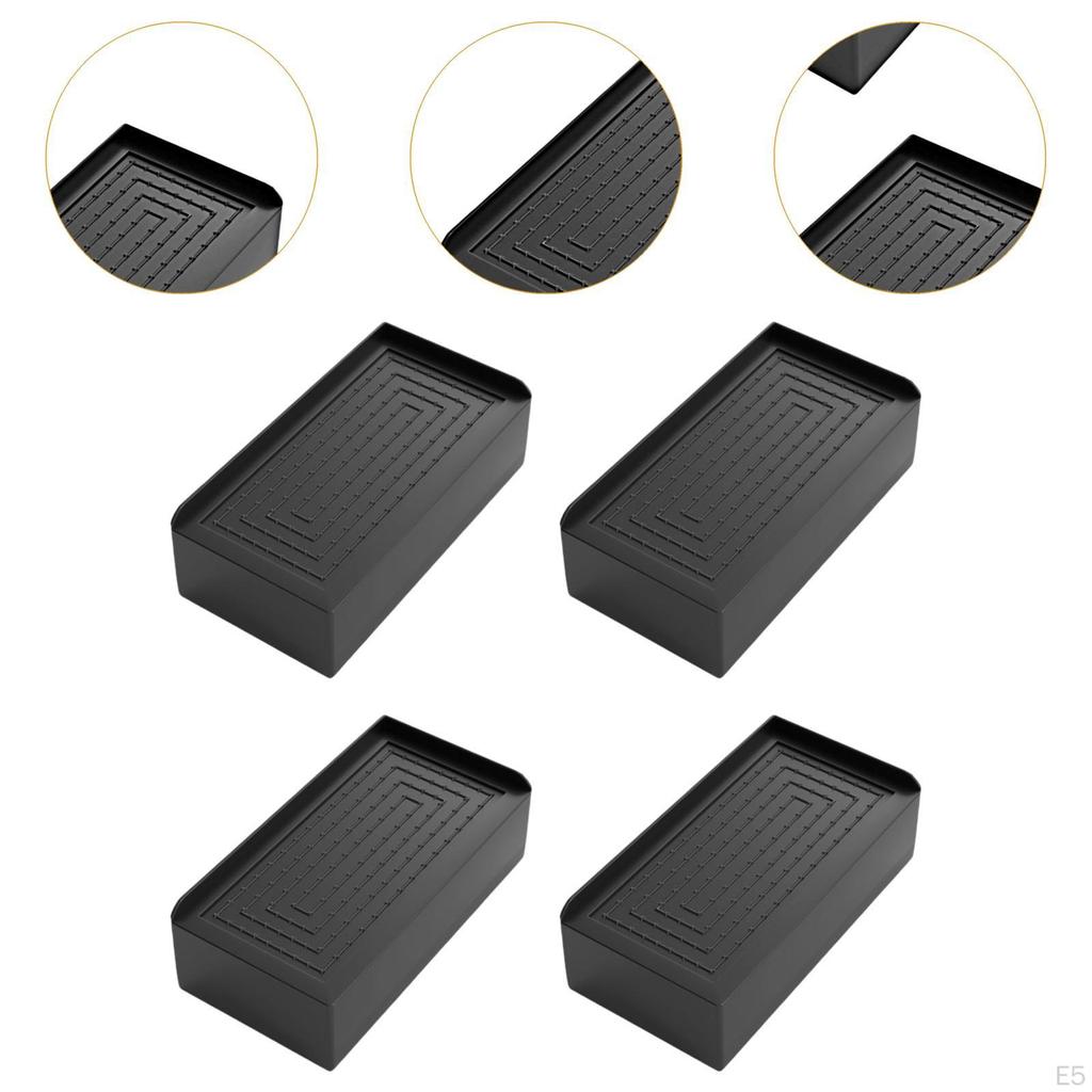 4 Pack Furniture Elevators Rectangle Bed Lifting Blocks Heavy Duty Sofa for Desk Washing