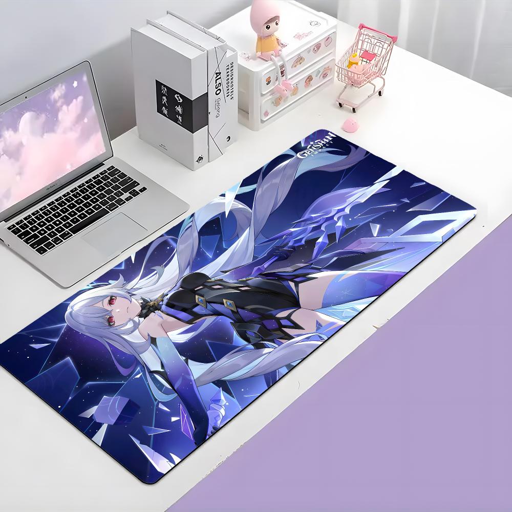 Game Character Genshin Impact Skirk Mouse Pad Large Gaming Mousepad With Thick Stitched Edge NonSlip Desk Mat