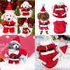 Adorable Red Christmas Santa Claus Pet Costume Outfit For Dogs And Cats With Hat And Cape