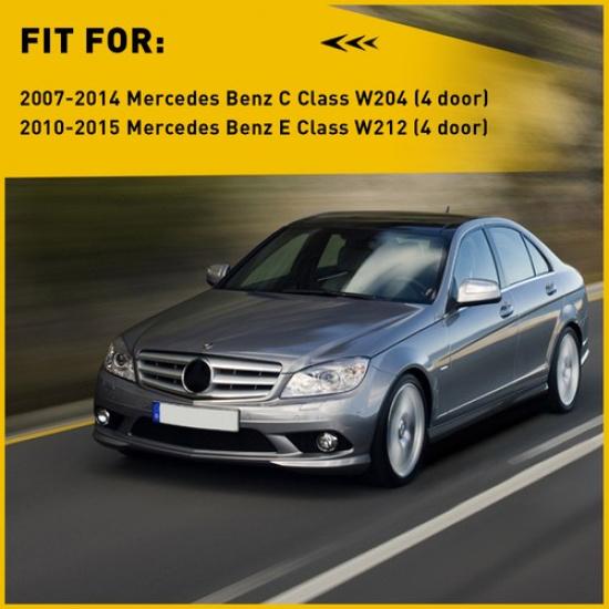 Black Lock Button Switch Patch Unlock Trim Sticker Cover For W212 Benz W204 X204