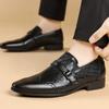 Mens Business Casual Leather Shoes Autumn New Embossed Craft Loafers Men High-Quality Mens Formal Leather Shoes Large Size 38-48