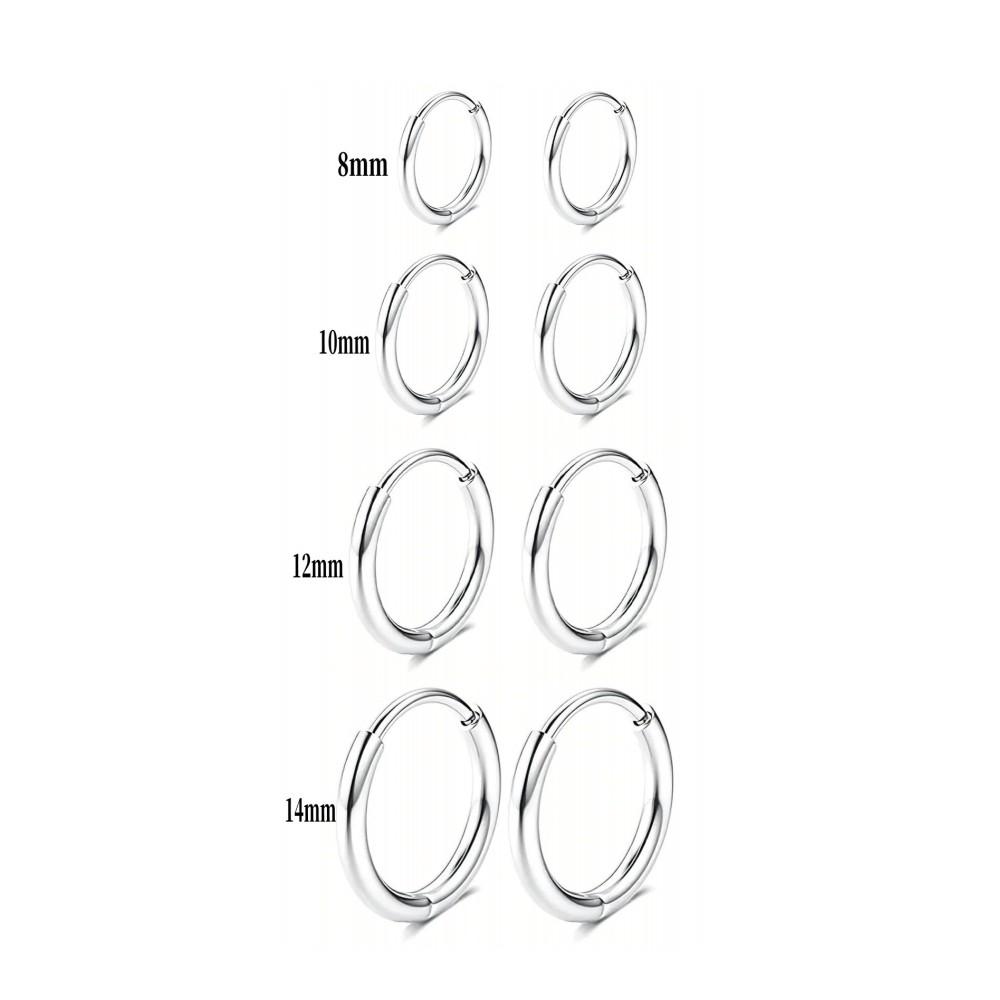

10 Pairs Earrings Set for Women, Cartilage Earring Stack for Multiple Piercing Helix Flat Back Small Stud Hoop for Sensitive Ear