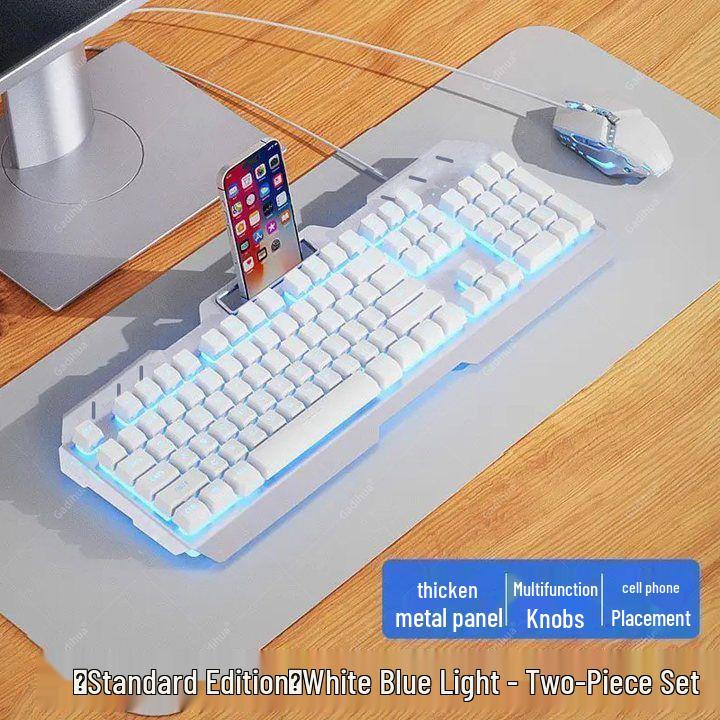 Wired Mechanical Keyboard, Headset & Mouse Set for Gaming and Office Use