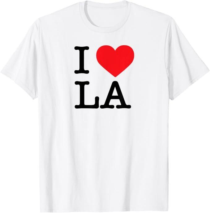 I Love LA Short Sleeve I Heart Los Angeles Top T-Shirt