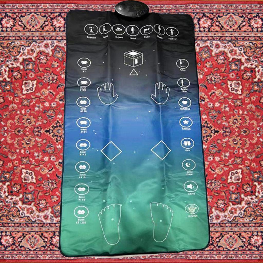 128.5x 74.5 Interactive Mat Muslim Rug with Speaker and 25 Sensitive Keys for Enhanced Learning Experience