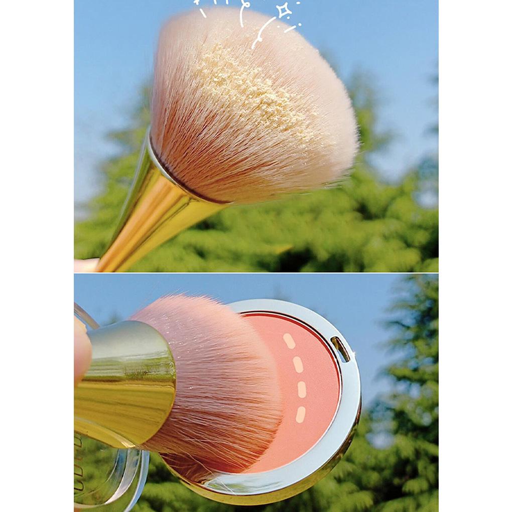 Makeup Brush Eye Shadow Foundation Powder Blending Cosmetic Brushes Long Handle Plating Reusable Make Up Tool Replacement