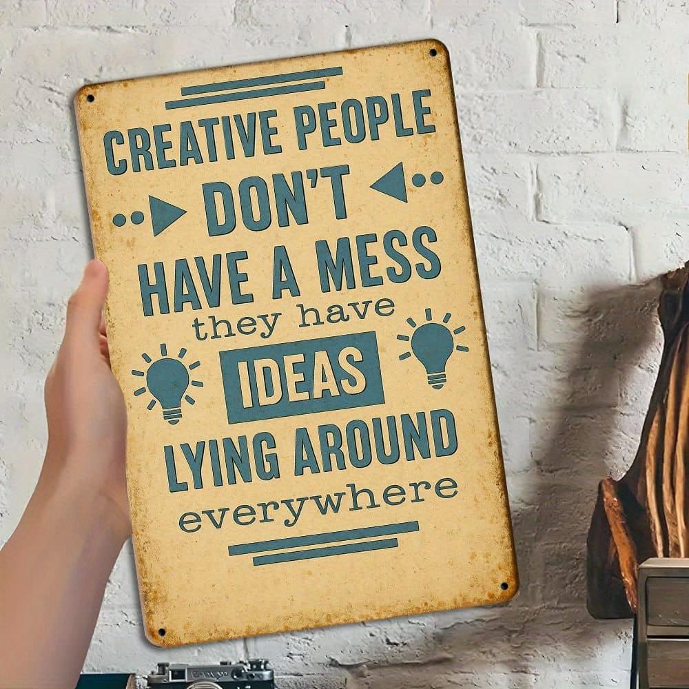 "Vibrant Creatives" Inspirational Metal Sign, 8x12 Inch.