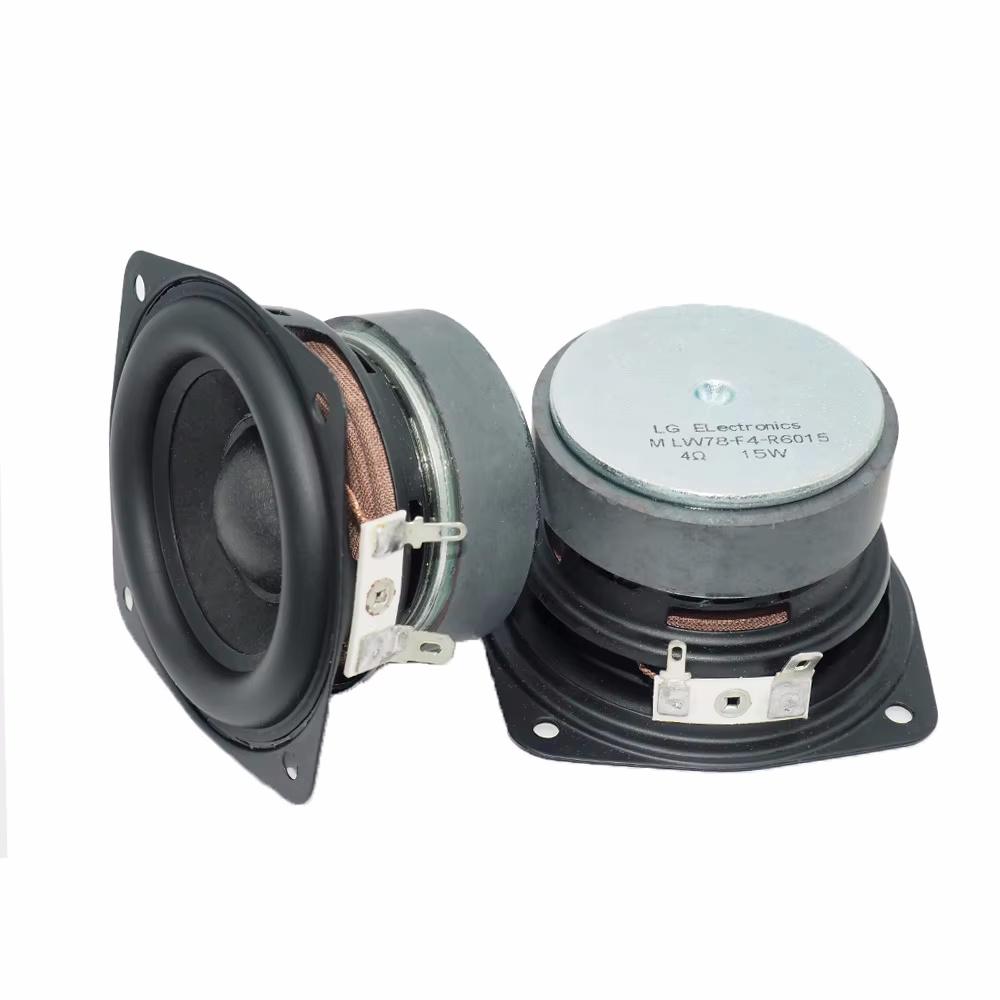New 1 Inch Subwoofer Speaker 78MM 1 Ohm 11W Convex Cap Bass Square Woofer Dual Magnetic Speaker DIY Bookshelf Home Speakers