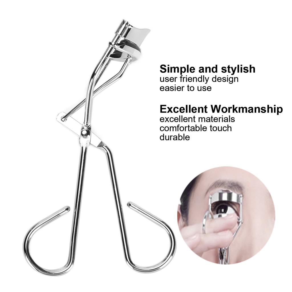 Stainless Steel Eyelash Curler Portable Stereo Beauty Eyelash Curler for Curling Eyelashes