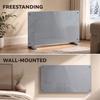 1500W Smart Panel Heater Wall Mounted & Freestanding, Electric Heater with Weekly Timer, Open Window & Anti-Frost, Grey