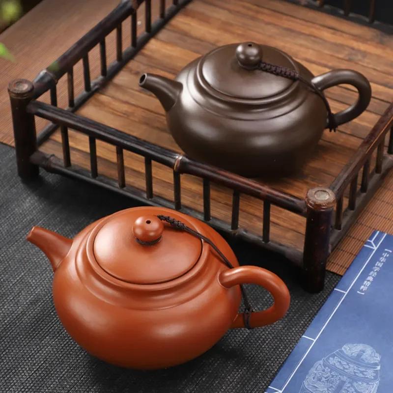 1PC 430ml Authentic Yixing Purple Clay Teapot Handmade Beauty Teapot Custom Filter Tea Infuser Chinese Tea Ceremony Accessories