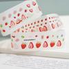 Rabbit Pear: Strawberry Fruit Slice Die-cut Tape - Cute Creamy Sticker Roll for Journaling and Collage.