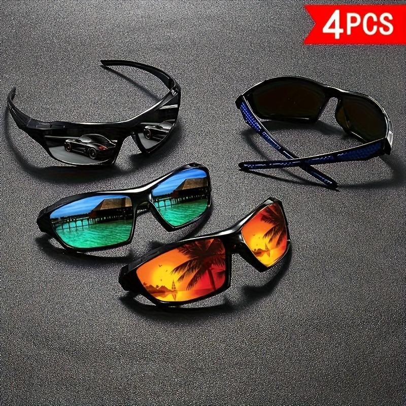 4 Pairs of Sports Glasses for Outdoor Fishing Hiking Running and Driving