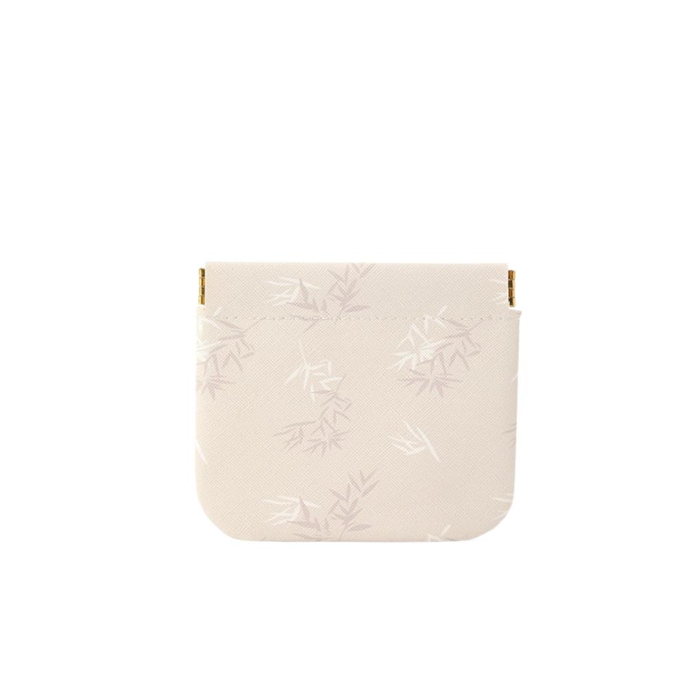 Pu Leather New Chinese Style Leaf Spring Bag Cosmetic Bag Jewelry Storage Bag Self-closing Coin Purse Coin Bags Earphone Bag