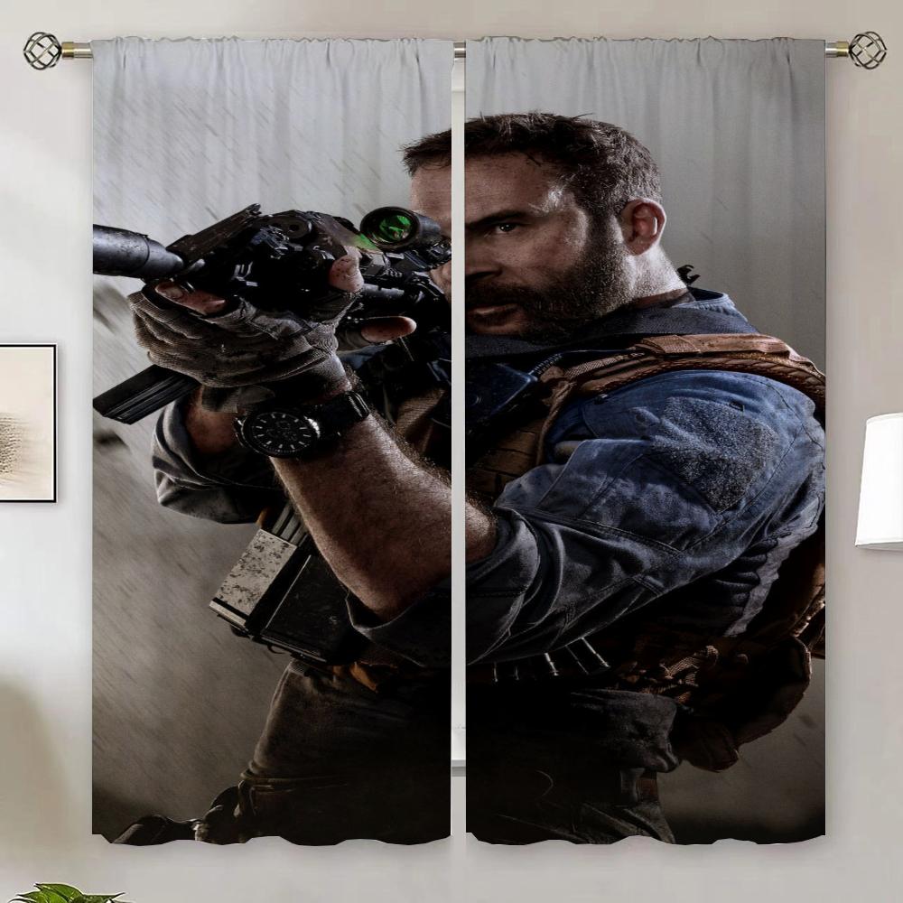 

Плотные шторы для оконных занавесок для салона, 2 шт., Call of Duty, перегородка, наружная штора для гостиной, декоративные оттенки W50xH70cmx2pcs-CL