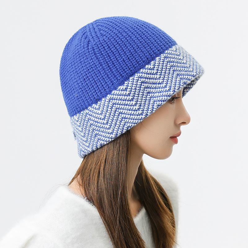 Outdoor warm thickened fisherman hat children versatile face small wool hat warm cold hat fashion knitted hat